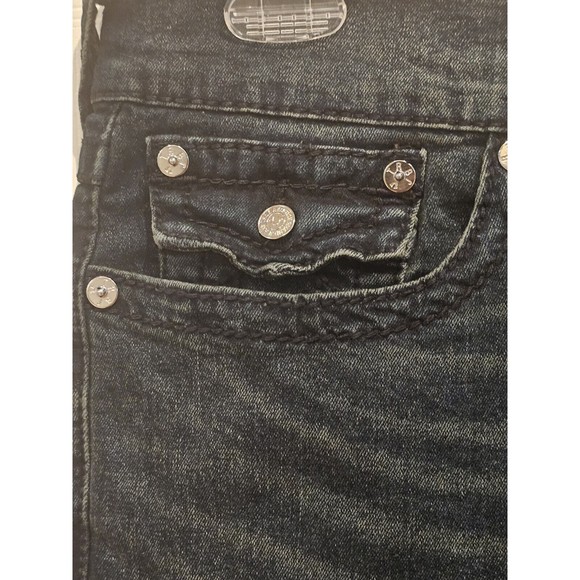True Religion Geno Flap Big T Relaxed Slim Men's Jeans Indigo Sz-36X32 MSRP-$199 - Picture 2 of 13